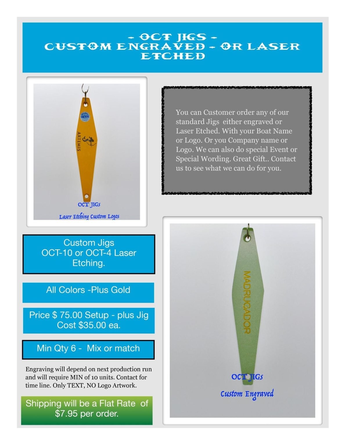 O.C.T. Custom Jigs | One Cool Tuna